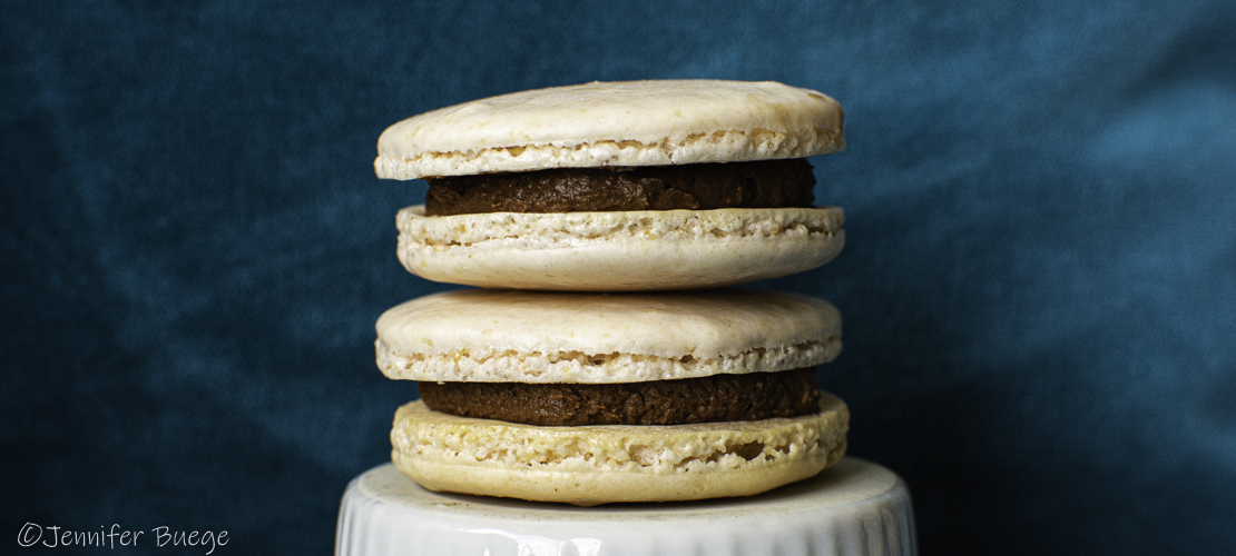 Macarons with Whipped Chocolate Ganache