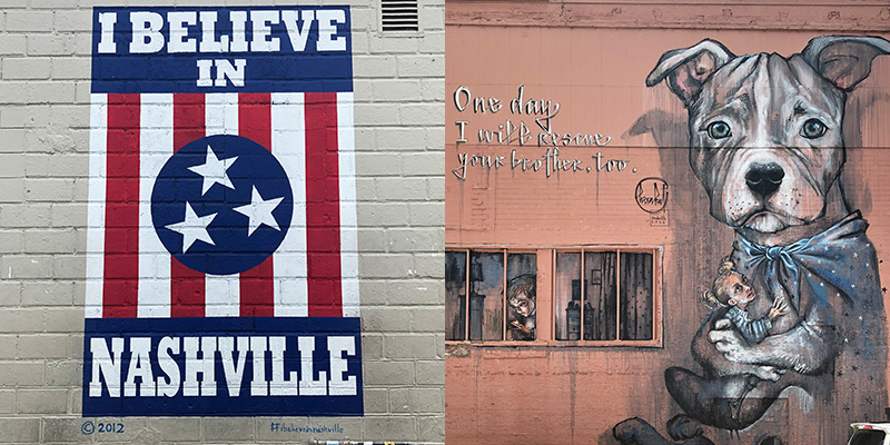 Two murals from Nashville