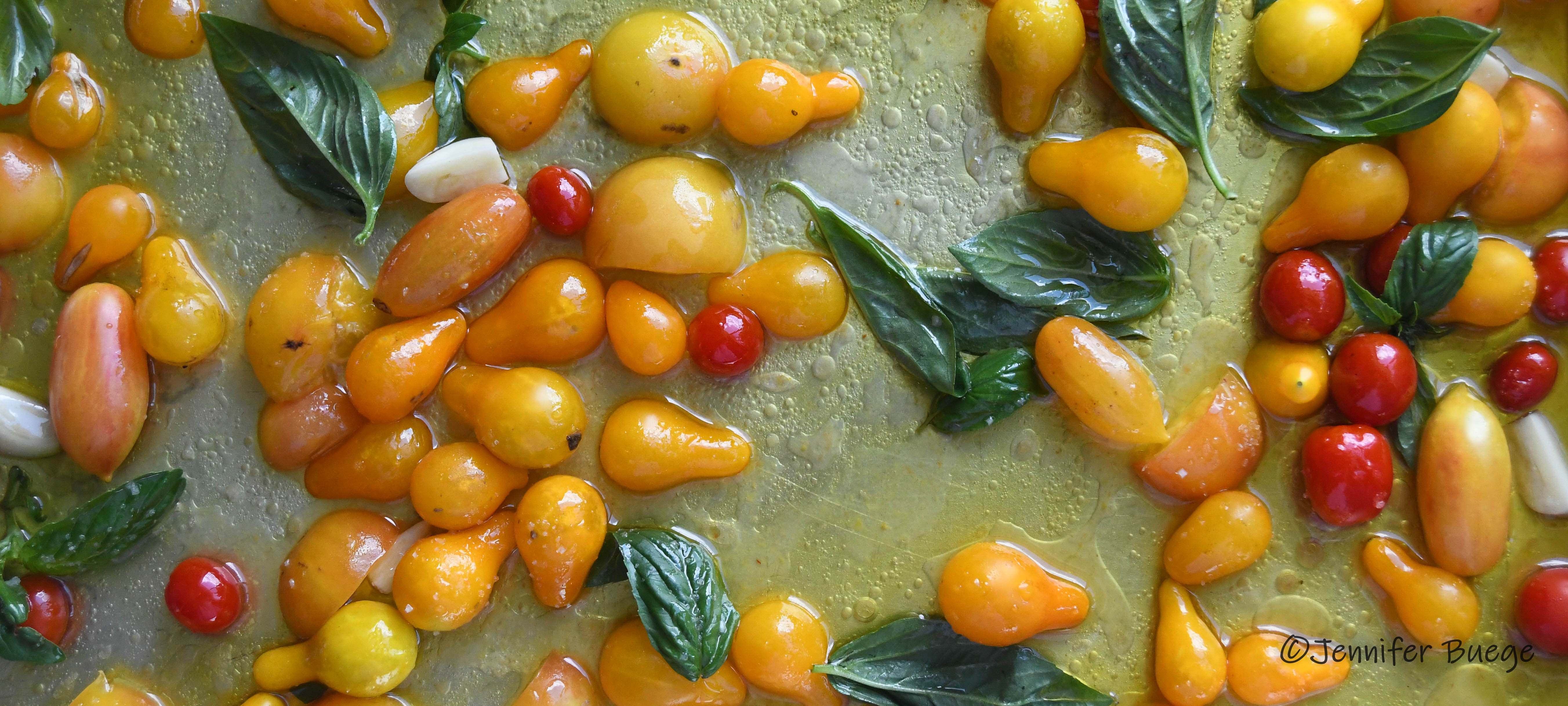 Tomato Confit + Homemade Garlicky Bread